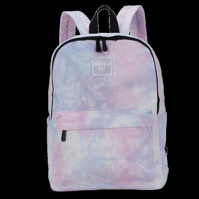 China Brand New Waterproof HX Fashion Tie Dye Printing Girl Backpack School Students Educate Backpack Tie Dye Tie Dye Custom Tote Bag for sale