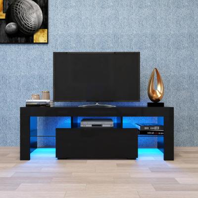 China Modern Living Room Furniture MDF Wood (Other) Adjustable New Style Modern Wholesale Design With LED TV Light Stand for sale