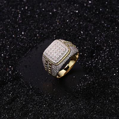 China Punk Amuse Micro Pave Zircon 5A Diamonds Jewelry Brass Alloy Gold Plated Rings For Women 2022 for sale