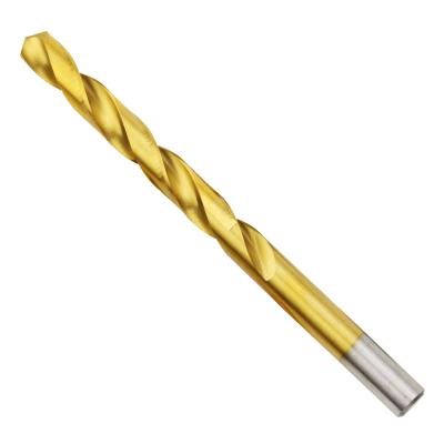 China DIN338 Steel Metal Drilling Twist Drill Bit HSS M2 M35 M42 Straight Shank With Titanium Coating for sale