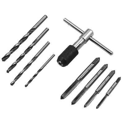 China Household Tool Kit T-Handle Tap Wrenches with 4PC Twist Drills and 16H - M6 Machine Screw Thread Metric Socket 3mm-6mm for sale