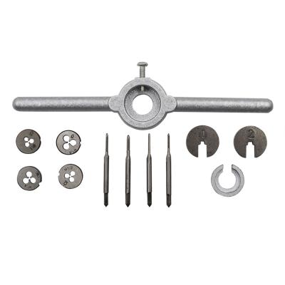 China 12 PCS Mini Tap Thread Cutting and Die Set Metric M1-M1.6 for Hand Tapping, Threading, Replacing Threads for sale