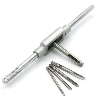 China Thread Cutting Tap Wrench 6PCS Set Metric Thread Tapping Hand Tap Wrench Tap Set M3-M4-M5-M6-M8 for sale