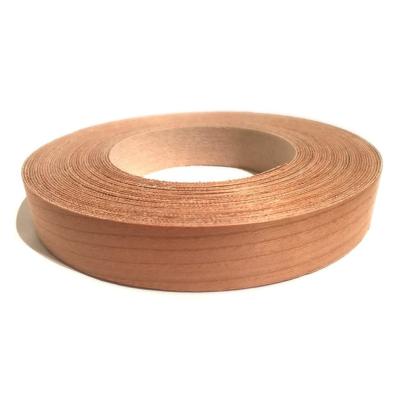 China Soft Sanded Cast Iron Cherry Finish Cherry Veneer Edge Band Dark Wood Edge Plywood Veneer Hot Adhesive Wood Edge Banding Edgebander Bandage Tape for sale