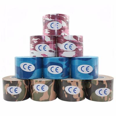 China Breathable Custom Medical Colorful 100% Printed Logo Cotton Fabric Kinesiology Tape For Sport Athletes for sale