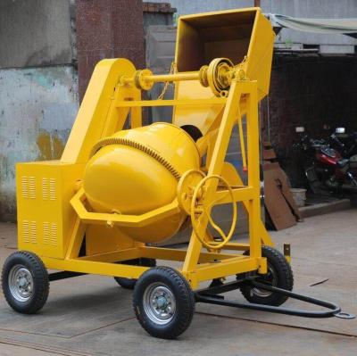 China CONSTRCTION 500L NCM500SL NECESSARY Automatic Drum Construction Plowing Concrete Mixer With Diesel Engine Wire Rope And Hoisting Hopper for sale