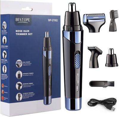 China Bestope Outdoor 4 In 1 Electric Shaver Battery Operated Eyebrow Beard Sniff Ear Trimmer Hair Removal Shaver For Women Men for sale