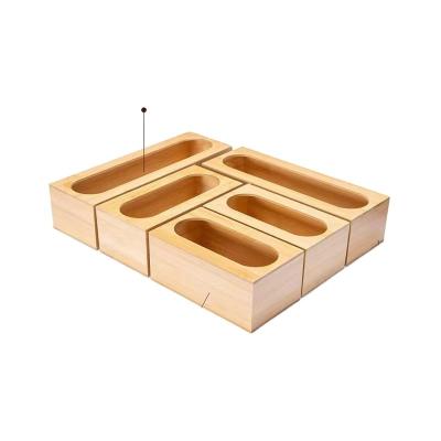 China Custom Made Bamboo Wooden Organizer Ziplock Bag Storage Freshness Preservation Wholesale Food Storage Bag Organizer for sale