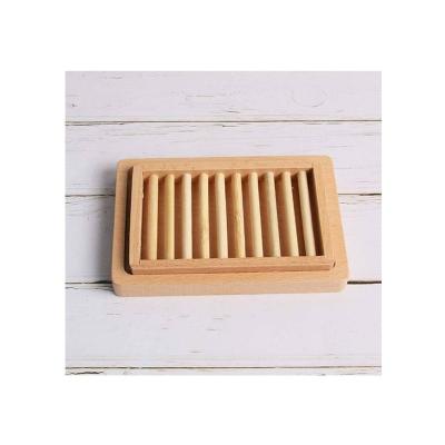 China Modern Portable Soap Dish Drain Soap Box Bathroom Creative Simple Bamboo Bamboo Manual Soap for sale