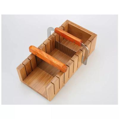 China Viable Adjustable Bamboo Wooden Soap Mold Kit Handmade Soap Mold Soap Cutter Tool for sale