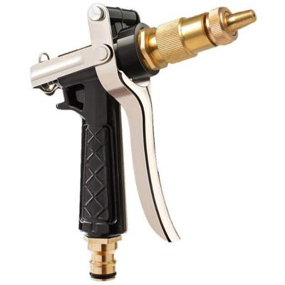 China Brass Water Spray Gun High Pressure Soft Handle Nozzle Hose Nozzle Lawn Car Wash Kitchen Garage Window Cleaning Brass Water Gun for sale