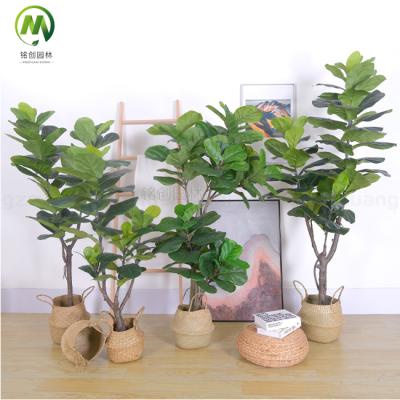 China Wholesale green plant banyan fig garden bel artificial ficus tree ficus lyrata tree for indoor decoration for sale