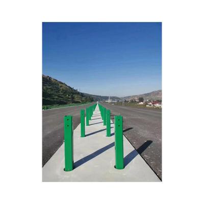 China Road Traffic Safety Hot Galvanized High Speed ​​Guardrail Square Post And Packer for sale