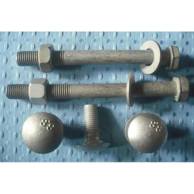 China Guardrail Installation Road Guardrail Reflector Grade Bolt Around Guardrail Head Bolts And Nuts for sale