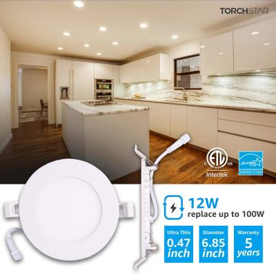 China 6 Inch 3cct Residential Adjustable Led Slim Panel Light Recessed Pot Light cETL/es Listed for sale