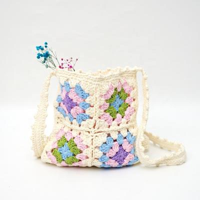 China High Quality Factory Custom Handmade Shoulder Bags Crochet Square Bags Granny Bags for sale