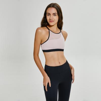 China Breathable Soft Elastic Fabric Women Yoga Bodybuilding Sports Bra Quick Dry Running for sale