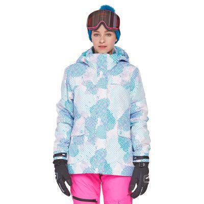 China High Quality Lady Fleece Lining Snow Coat Anti-UV Female Warm Ski Wear Women Waterproof Ski Snowboard Jacket Enthusiast 10000mm for sale