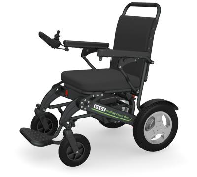 China Rehab Center CE Approved Lightweight Foldable Aluminum Alloy Powered Electric Wheelchair With Lithium Battery And Brushless Motor for sale