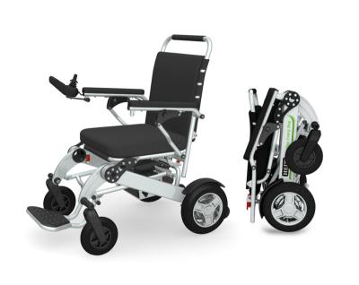 China Rehab Center CE Approved Lightweight Portable Aluminum Alloy Folding Foldable Power Electric Wheelchair With Removable Lithium Battery for sale