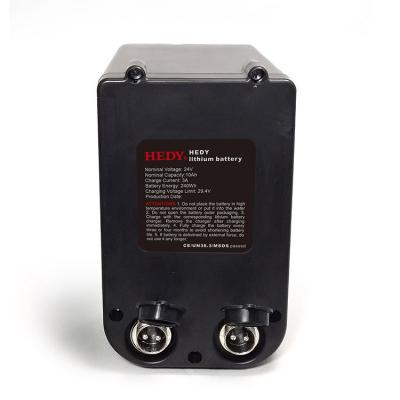 China HEDY High Quality 24V 10A wheelchair lithium battery with MSDS certificate and UN38.3 HLB-10 certificate for sale