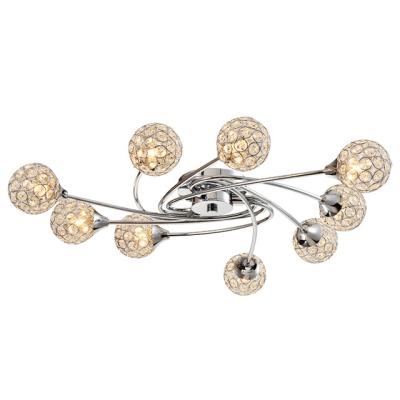 China Surface mounted modern crystal ceiling light for sale