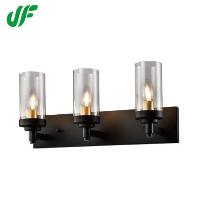 China Industrial Oil Rubbed Bronze With Glass Shade 3 Light Indoor Wall Lamps for sale