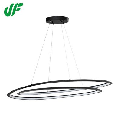 China Modern Etl Certification Hanging Art Decorative Aluminum Pvc Indoor Large Chandelier Led Pendant Light for sale