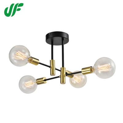 China Surface Mounted E26 Glass Energy Saving Black Indoor Bubble Decoration Gold Hanging Ceiling Light for sale