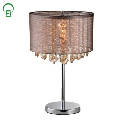 China Traditional Modern Style Decorative Metal Chandelier 60W Antique Tiffany Crystal Table Lamp for sale