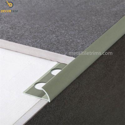 China 8mm Matt Bronze Alu Metal Tile Trims Bullnose Quad Edge Exterior for sale