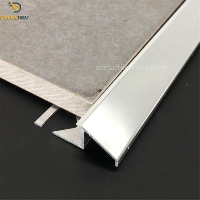 China Slope Edge Floor Transition Strip Reducer Chrome Silver Color for sale