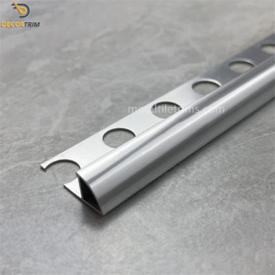 China Fliesenrand Trim Rand Toleranz 0,1 mm Aluminium Fliesenrand Silber Runde Grenze zu verkaufen