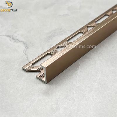 China Aluminium Flooring Profiles Metal Tile Trims 3 Meter Profile Trim Tiles zu verkaufen