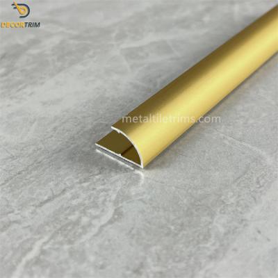 China Matte Gold Aluminium Teppichfliesen Trim Teppich Übergangsstreifen zu verkaufen