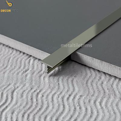 China Gold Corner Trim Metal T Shaped Transition Strip Floor Edging Trim for sale