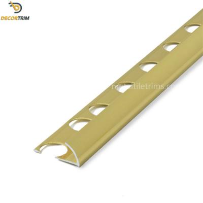 China Aluminium 6063 T5 Curved Tile Edge Trim Accessory Of Tile Trim 9.8mm zu verkaufen