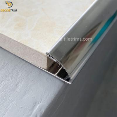 China Stainless Steel Tile Trim Silver / Black Tile Edge Trim Corner Outside Corner for sale