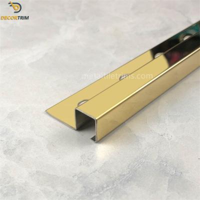 China Fliesenrand Trim Transitionsstreifen Fußbodenfliesenrand Fliesenrand Ecken Goldfarbe zu verkaufen