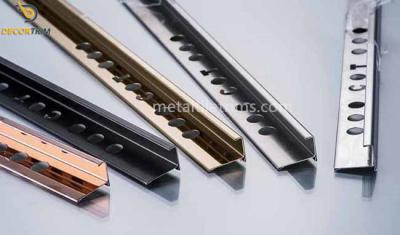 中国 Square Edge Trim Trim Corner Transition Tile Trim Strips Stainless Molding 販売のため