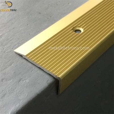 China Plastic Tile Corner Trim 10mm Tile Trim Chrome Step Tile Edge Trim 6063-T5 Aluminum for sale