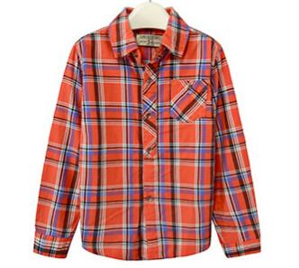 China boy woven shirt, boy plaid shirt, 100% cotton poplin ,4-10T for sale