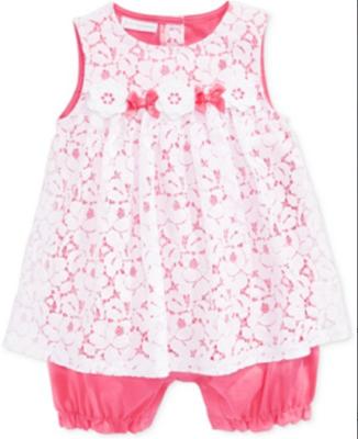 China fashion baby ,New born sleevless dress and panties ,infant dress set ,3-9month for sale