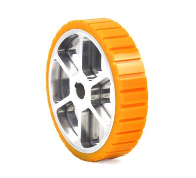 China Other Source Factory Products 125X30mm Aluminum Core Polyurethane AGV Drive Wheel for sale