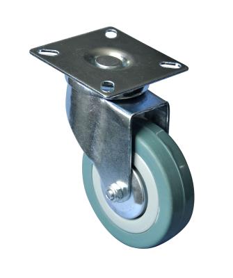 China PIVOT Source Factory Products 75X32mm Medium Duty Solid Gray Rubber Swivel Caster Wheel for sale