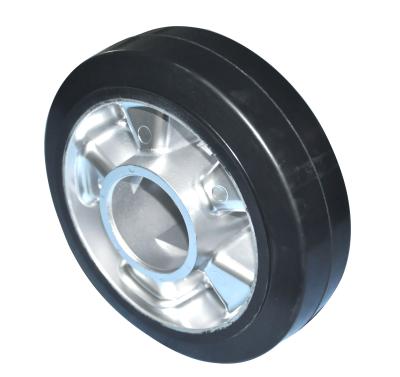 China Other Source Factory Products 150X50 Heavy Duty Aluminum Core Rubber Caster Wheel for sale