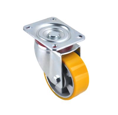 China PIVOT Source Factory Products 125X50mm Heavy Duty Aluminum Swivel Core Polyurethane Caster for sale