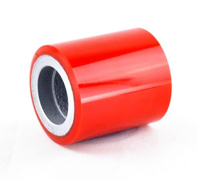 China Double Caster Source Factory Products 80X90mm Ball Bearing Iron Core Polyurethane Forklift Heavy Duty Single Wheel for sale