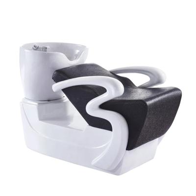 China Durable Material Classic Hair Wash Furniture Bomacy Salon Shampoo Extended Chair With Basin for sale