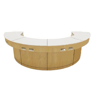 China Bomacy Modern Hot Sale Modern Wooden Bar Table Half Round Living Room Furniture Reception for sale